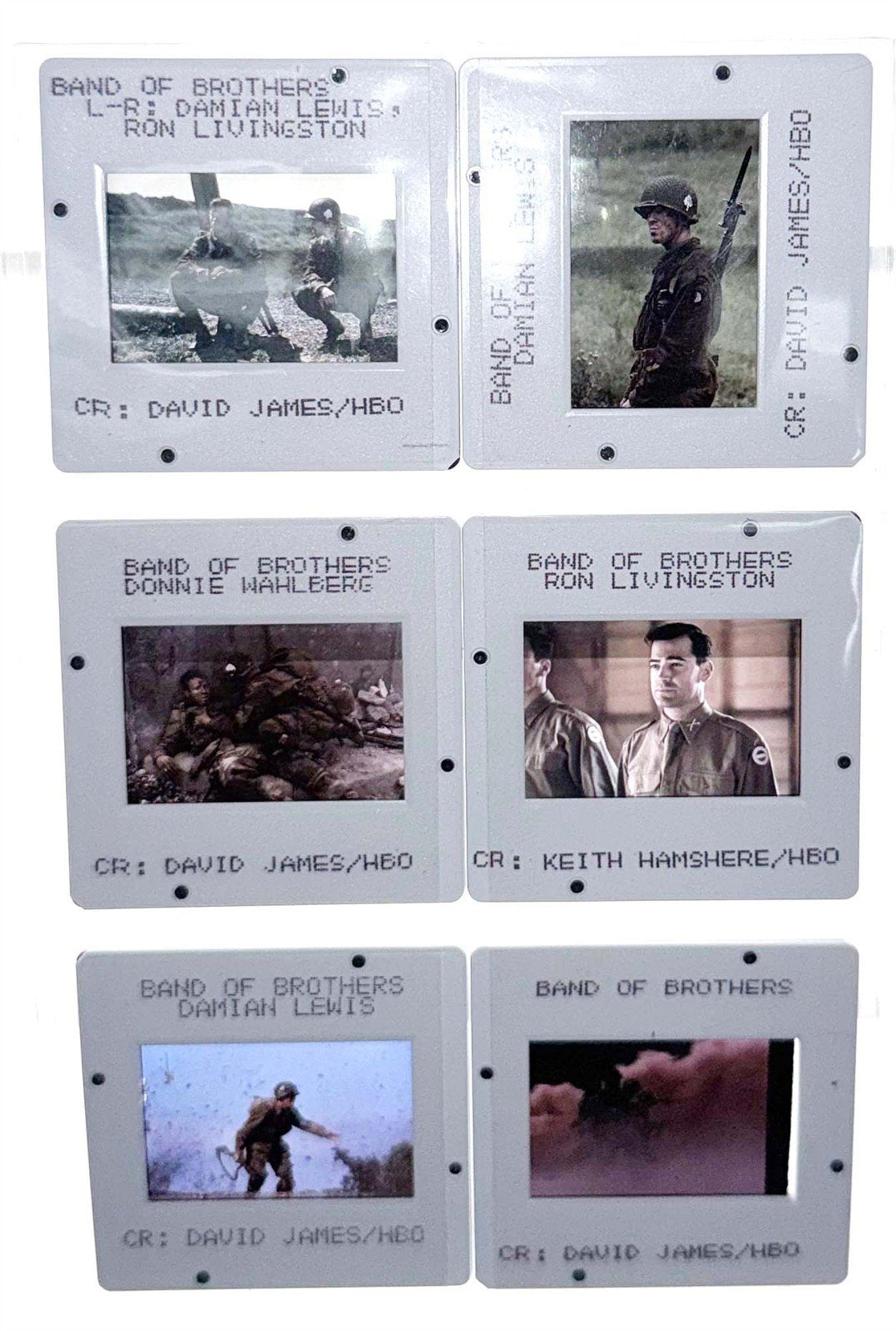 Damian Lewis BAND OF BROTHERS Michael Cudlitz original HBO 35mm press slides