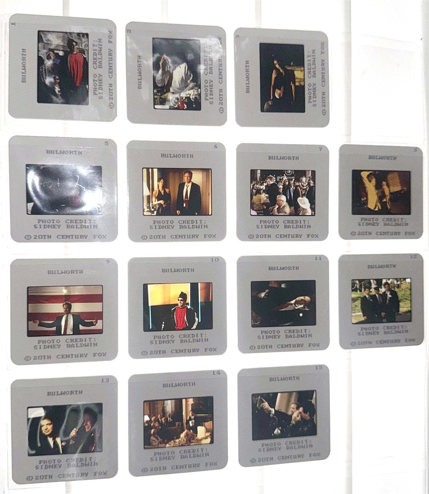 Warren Beatty BULWORTH Oliver Platt Halle Berry original 35mm press slides