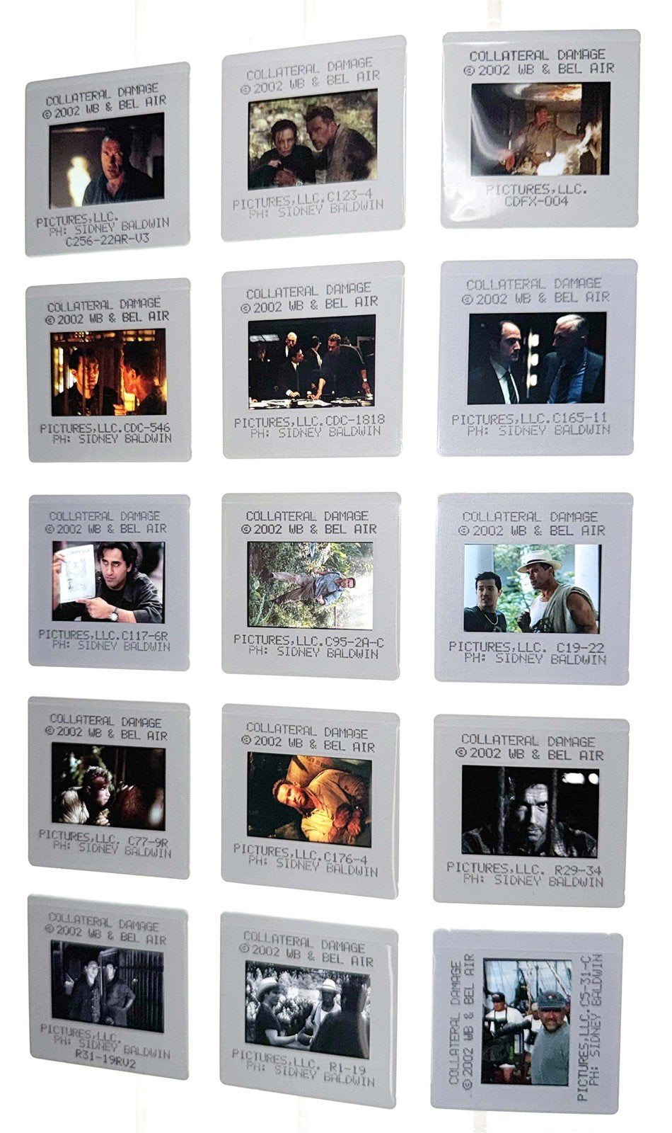 Arnold Schwarzenegger COLLATERAL DAMAGE original 35mm studio press slides 2002