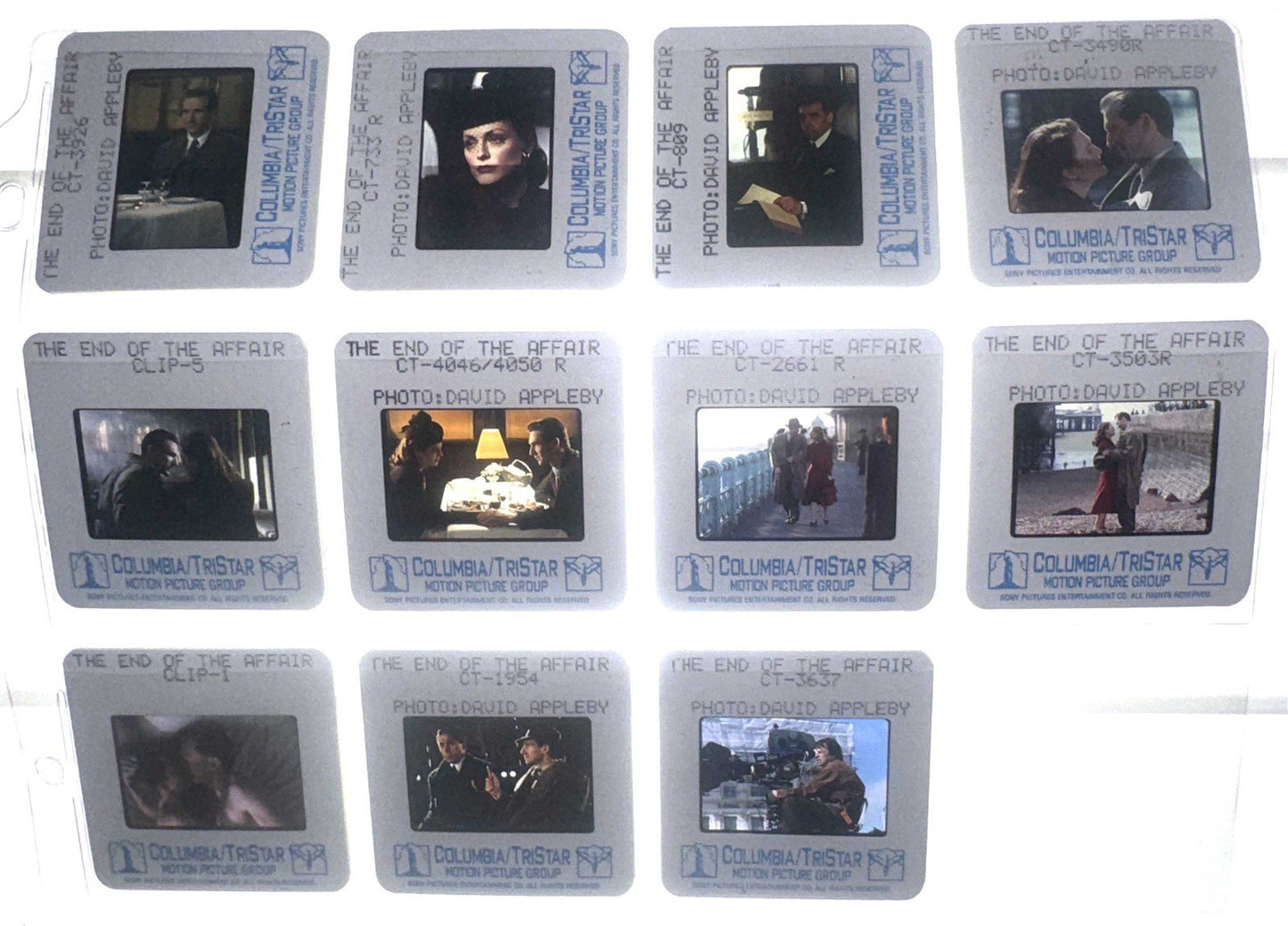Ralph Fiennes END OF THE AFFAIR Julianne Moore original 35mm studio press slides