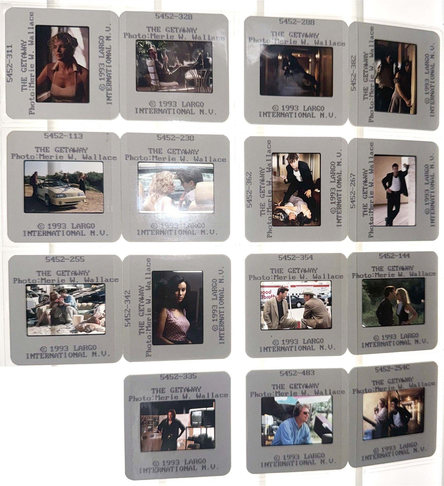 Alec Baldwin THE GETAWAY Kim Basinger original 35mm studio press slides 1993