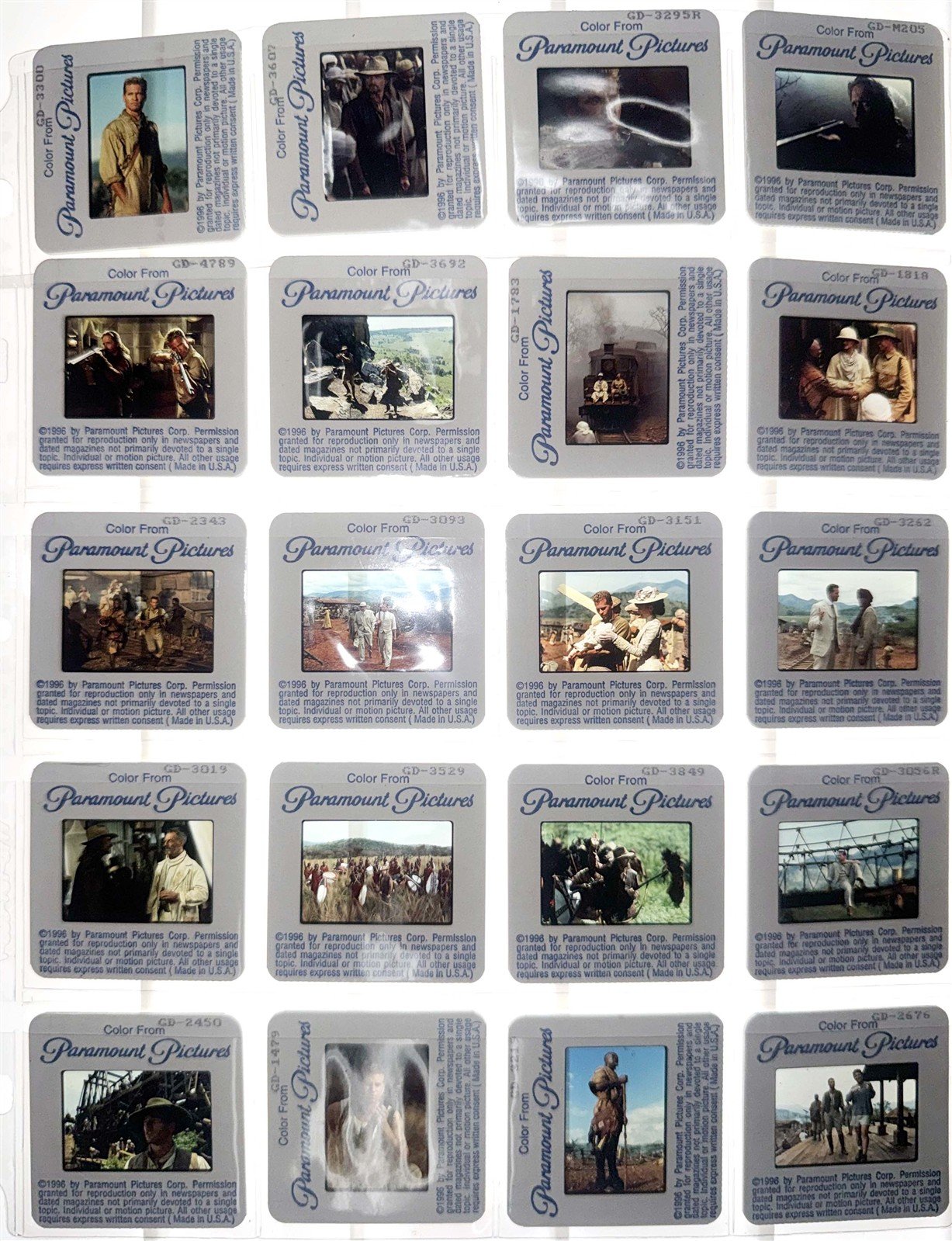 Michael Douglas GHOST AND THE DARKNESS Val Kilmer 35mm studio press slides 1996