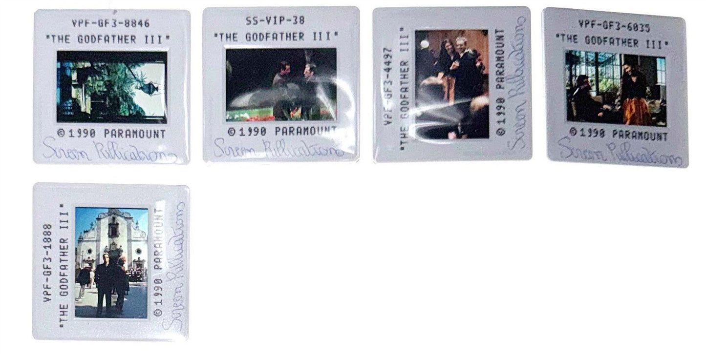 Al Pacino GODFATHER III Diane Keaton Andy Garcia original 35mm press slides