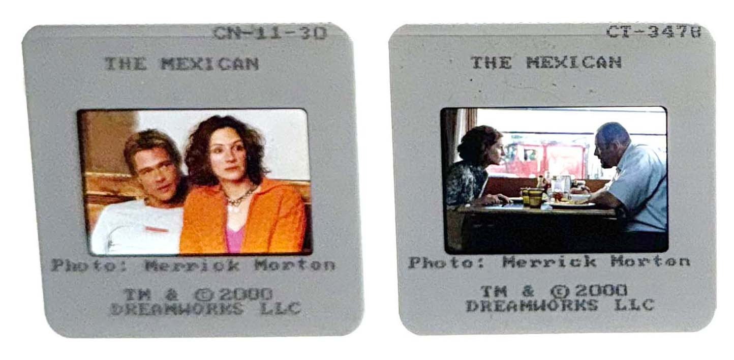 Julia Roberts THE MEXICAN Brad Pitt original 35mm studio press slides