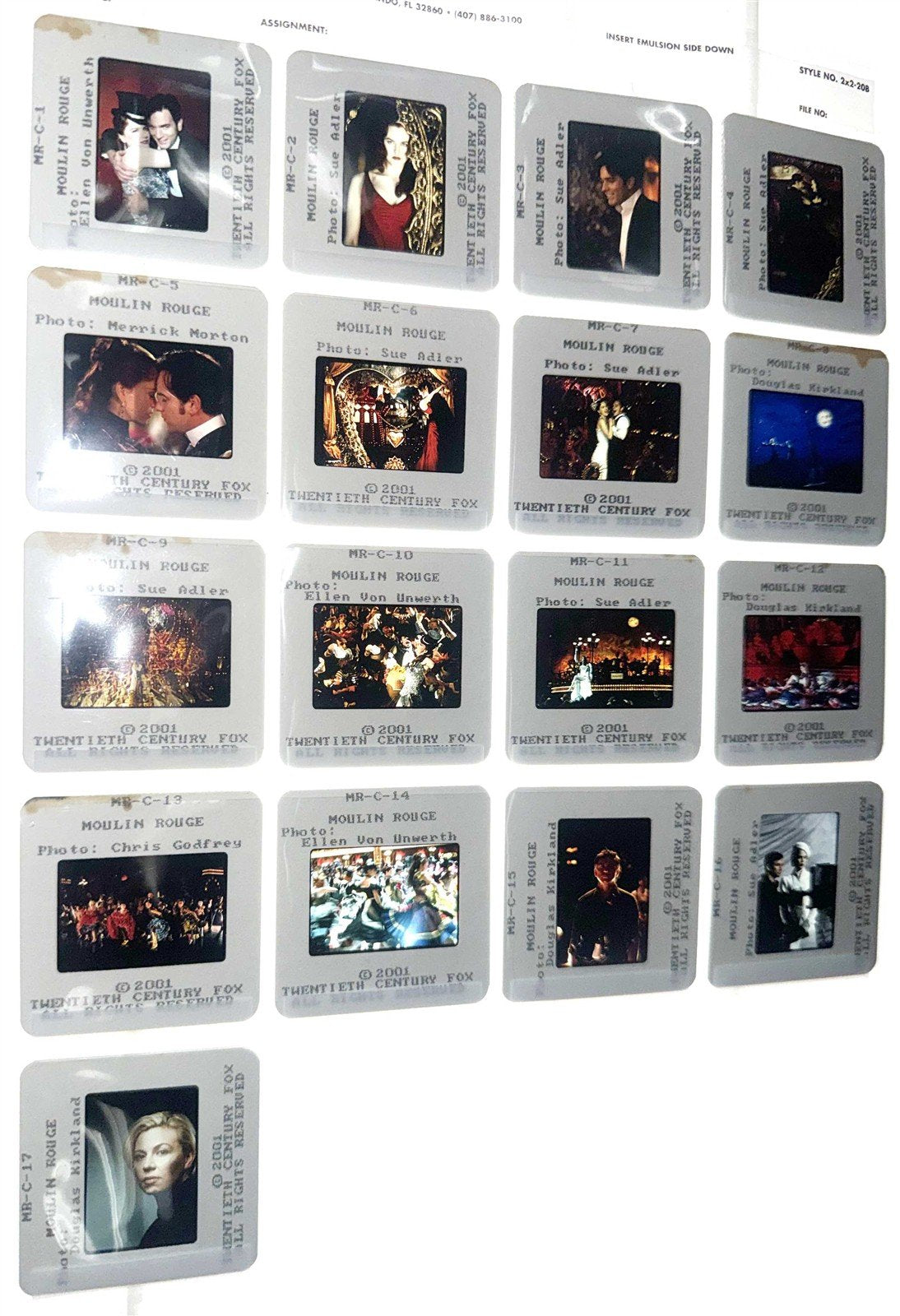 Ewan McGregor MOULIN ROUGE Nicole Kidman original 35mm studio press slides 2001