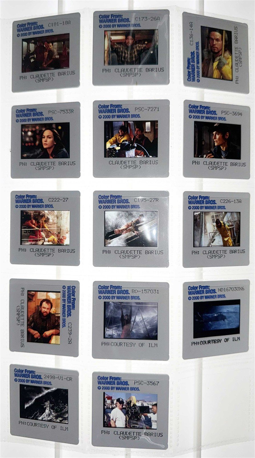 George Clooney THE PERFECT STORM Mark Wahlberg original 35mm studio press slides