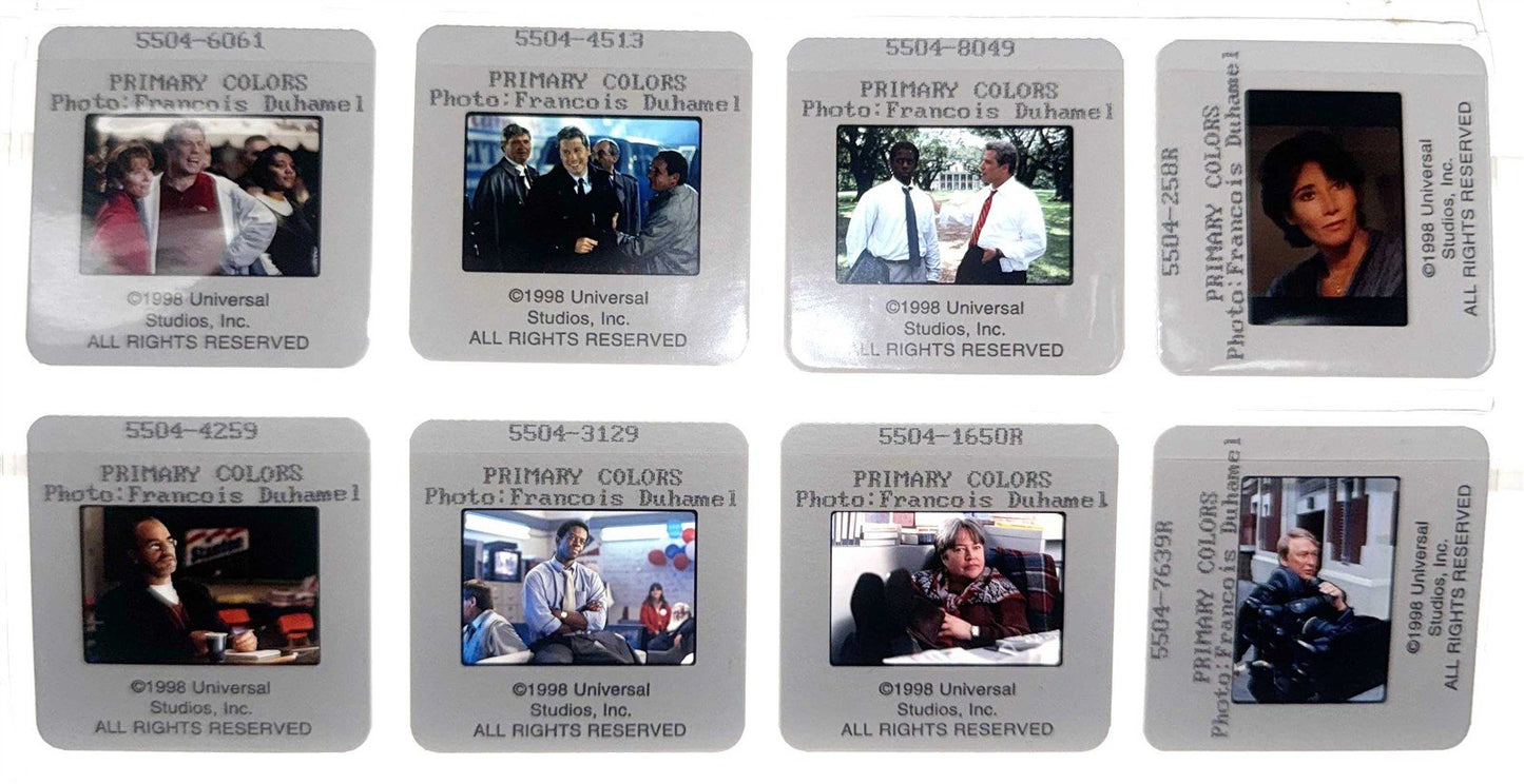 John Travolta PRIMARY COLORS Emma Thompson original 35mm press slides 1998