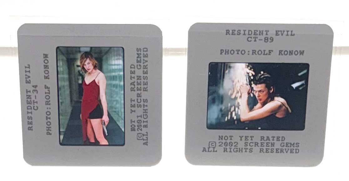 Milla Jovovich RESIDENT EVIL original 35mm studio press slides 2002