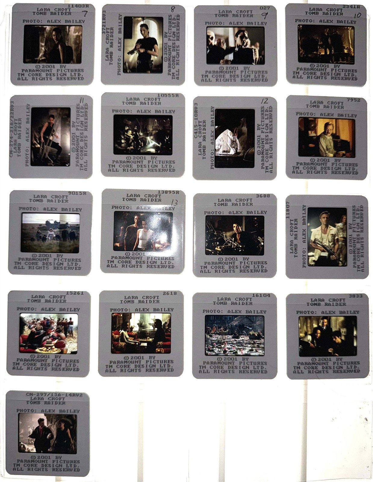 Angelina Jolie LARA CROFT TOMB RAIDER original 35mm studio press slides