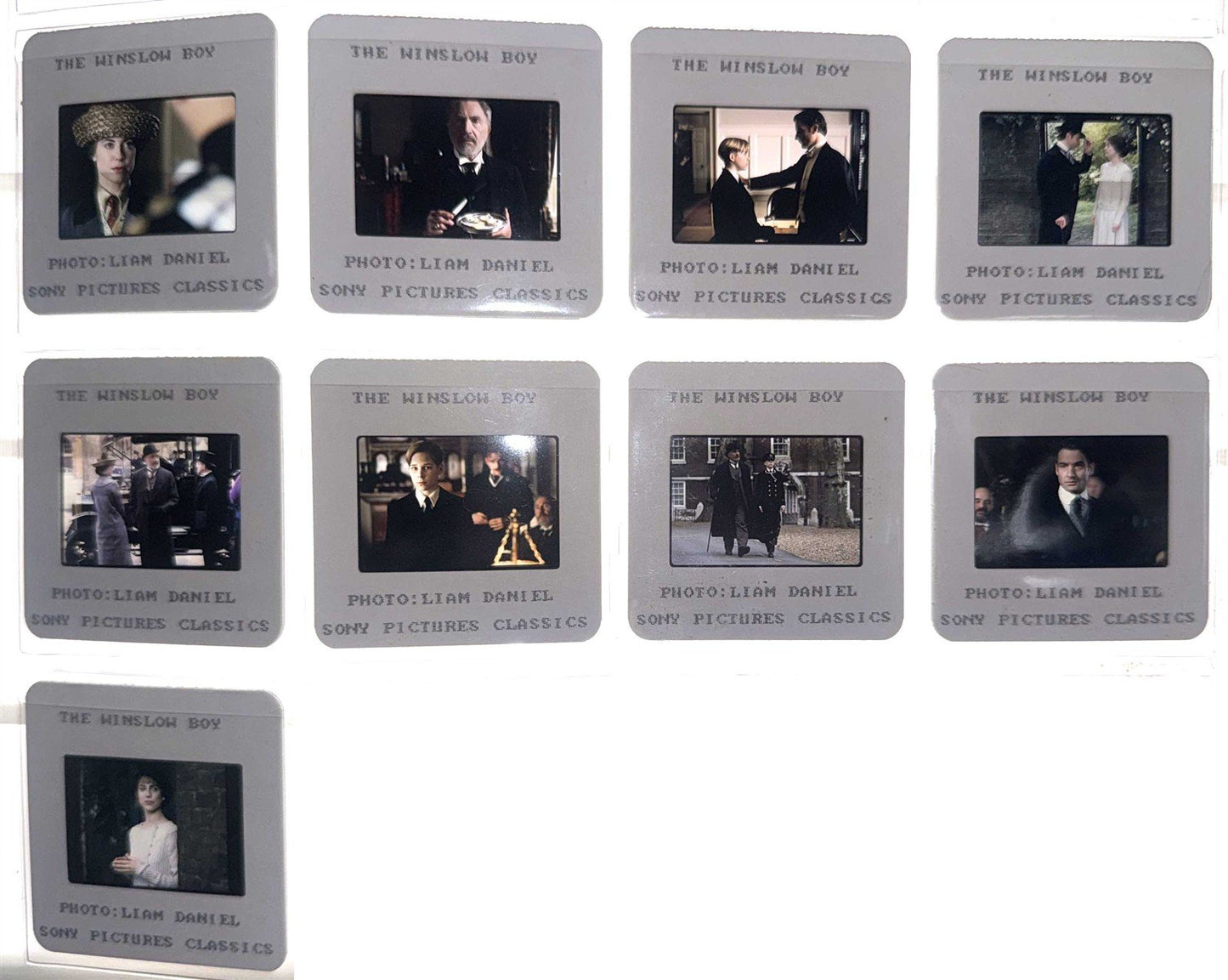 Nigel Hawthorne WINSLOW BOY Rebecca Pidgeon original 35mm press slides