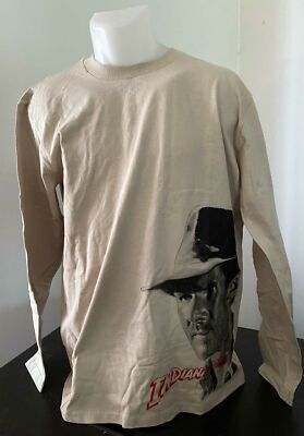 2001 INDIANA JONES long sleeve vintage USA tee shirt Medium