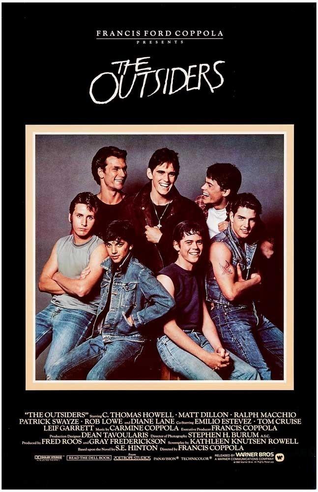 C. Thomas Howell THE OUTSIDERS Tom Cruise Patrick Swayze movie poster 11x17