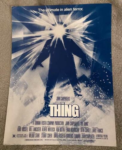 Kurt Russell in John Carpenter's THE THING credit sheet 1982