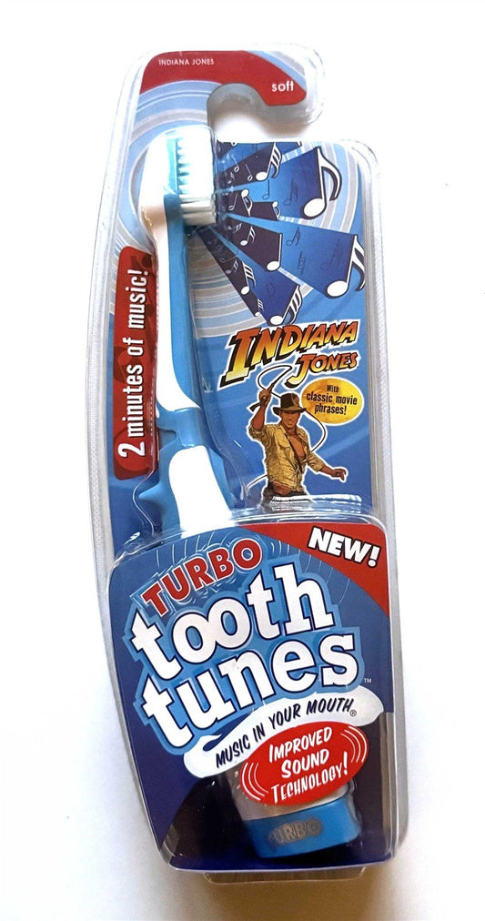 INDIANA JONES Turbo Tooth Tunes battery powered toothbrush NEW