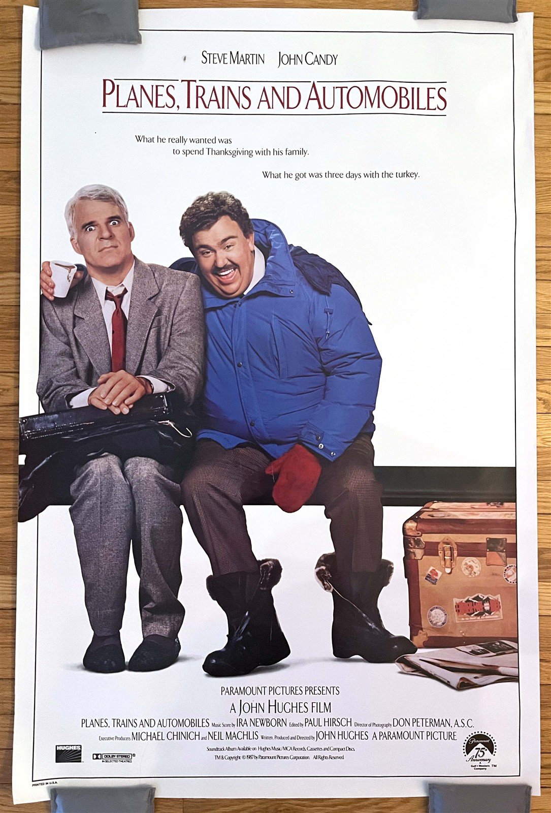 John Candy PLANES TRAINS AND AUTOMOBILES original 1987 movie poster 27x41