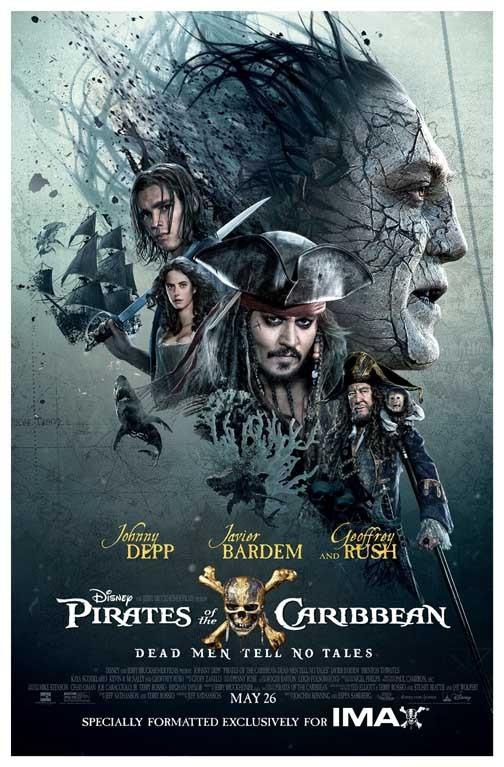 Depp PIRATES OF THE CARIBBEAN DEAD MEN TELL NO TALES Imax movie poster 11x17