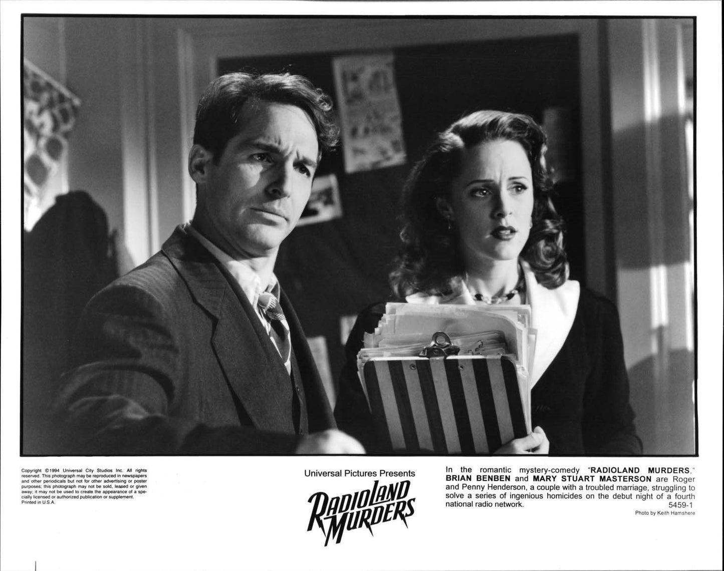 Brian Benben RADIOLAND MURDERS Mary Stuart Masterson original press photos 1994