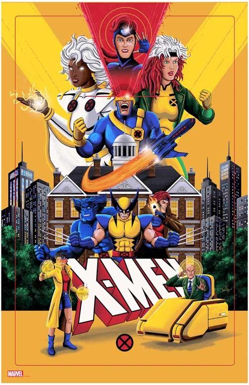 animated X-MEN cast movie poster 11x17