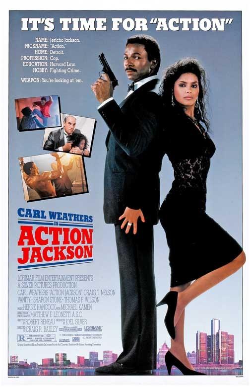 Carl Weathers ACTION JACKSON Vanity Sharon Stone movie poster 11x17