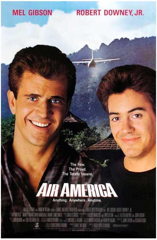 Mel Gibson AIR AMERICA Robert Downey Jr. movie poster 11x17