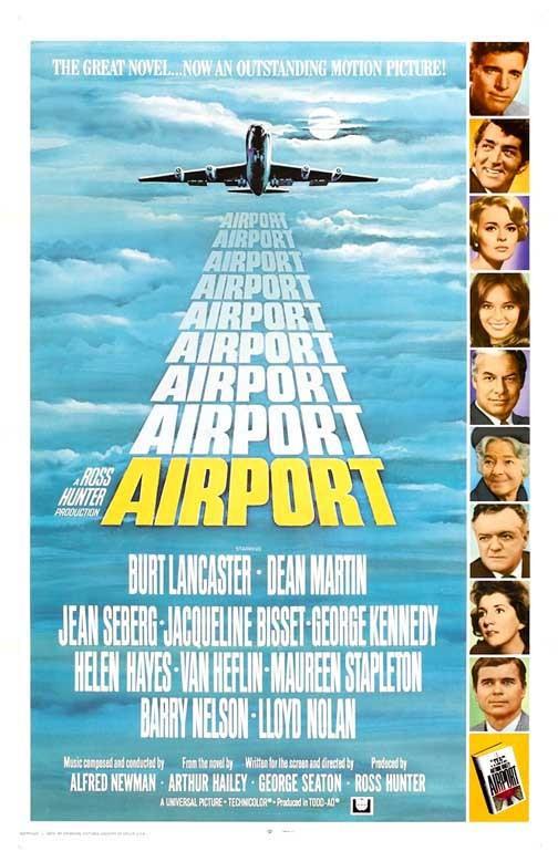 Burt Lancaster AIRPORT Dean Martin Helen Hayes movie poster 11x17