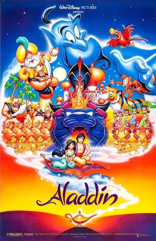 Disney ALADDIN Robin Williams movie poster 11x17