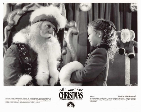 Thora Birch ALL I WANT FOR CHRISTMAS Leslie Nielsen original 10x8 photo 1991