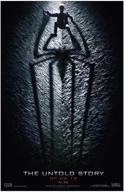 Andrew Garfield AMAZING SPIDER-MAN spider shadow movie poster 11x17