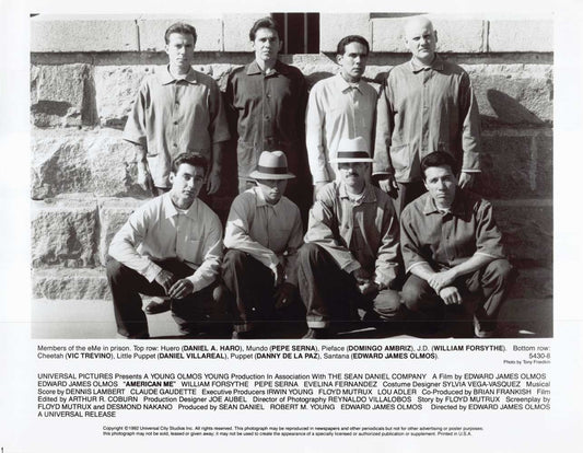 Edward James Olmos AMERICAN ME William Forsythe original 10x8 press photo 1992