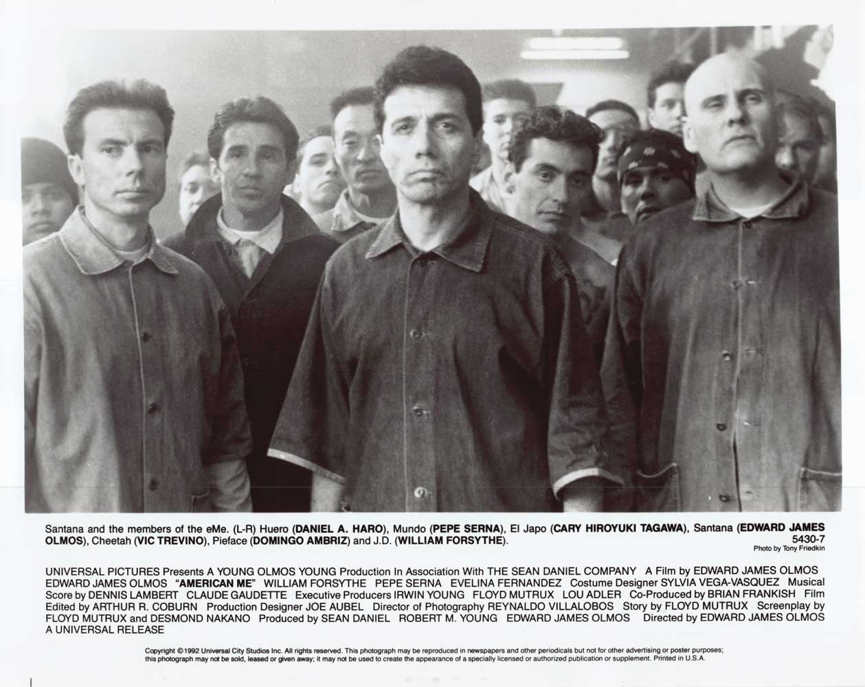 Edward James Olmos William Forsythe AMERICAN ME original 10x8 press photo 1992