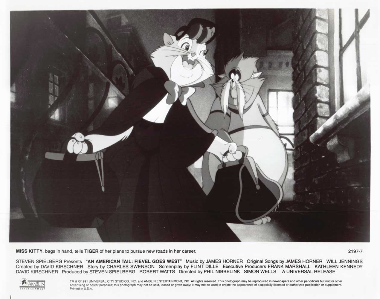 Amy Irving AN AMERICAN TAIL FIEVEL GOES WEST original 10x8 press photo 1991