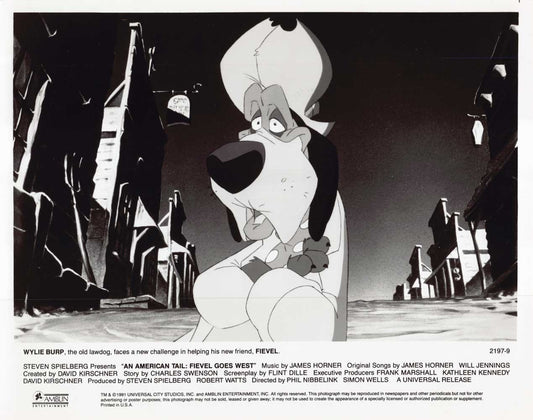 AN AMERICAN TAIL FIEVEL GOES WEST James Stewart original 10x8 press photo 1991