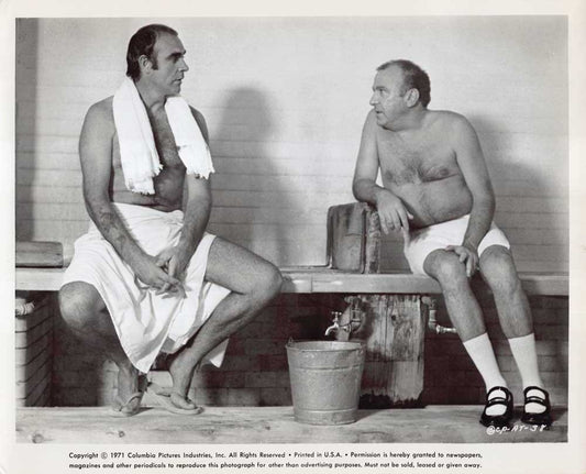 Sean Connery THE ANDERSON TAPES Alan King 10x8 chatting press photo 1971