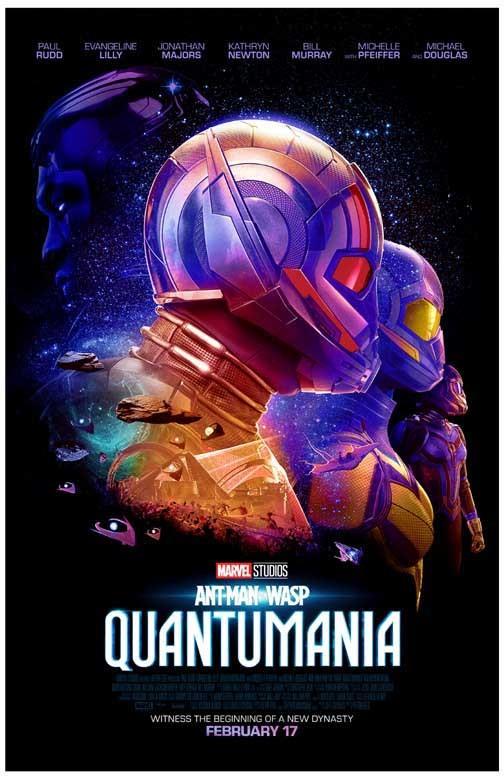 Paul Rudd ANT-MAN WASP QUANTUMANIA Evangeline Lilly profiles movie poster 11x17