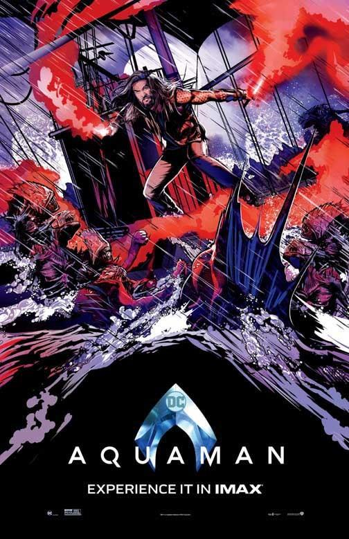 Jason Momoa AQUAMAN Imax movie poster 11x17