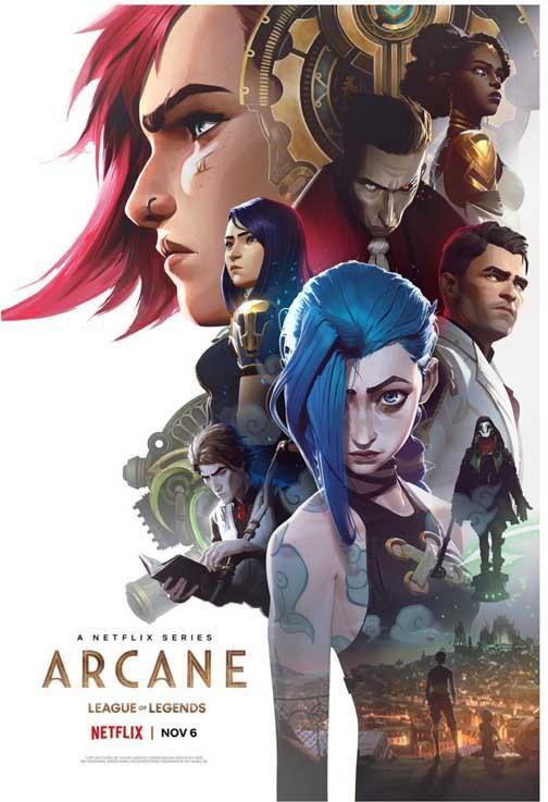 Netflix ARCANE cast movie poster 11x17 League of Legends
