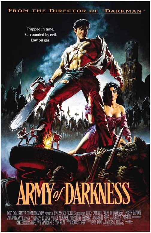 Bruce Campbell ARMY OF DARKNESS movie poster 11x17 Evil Dead Sam Raimi