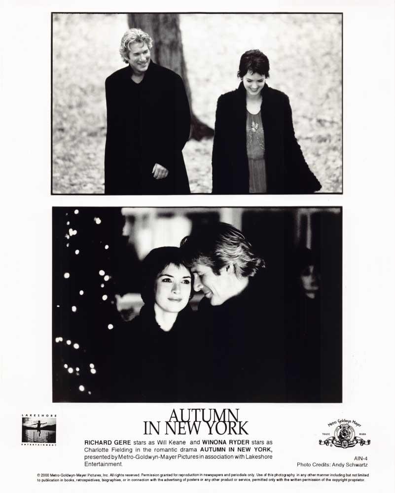 Richard Gere AUTUMN IN NEW YORK Winona Ryder original 8x10 press photo