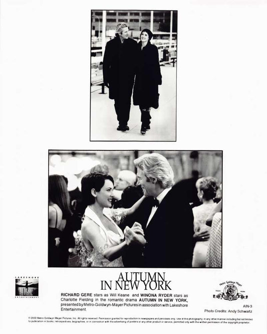 Winona Ryder AUTUMN IN NEW YORK Richard Gere original 8x10 press photo