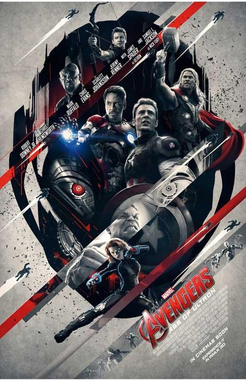 Robert Downey Jr AVENGERS AGE OF ULTRON grey movie poster 11x17
