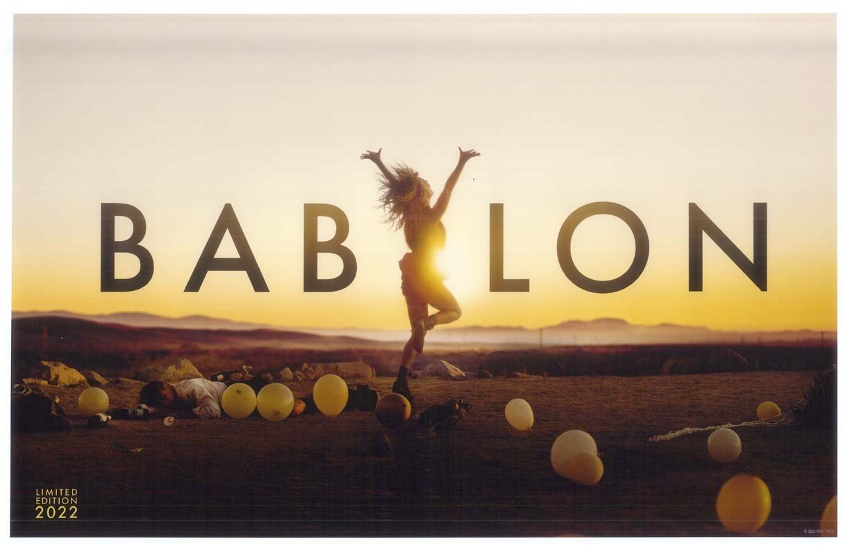 Margot Robbie BABYLON original studio movie poster 17x11