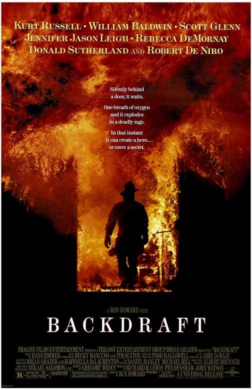 Kurt Russell BACKDRAFT Scott Glenn Robert De Niro movie poster 11x17