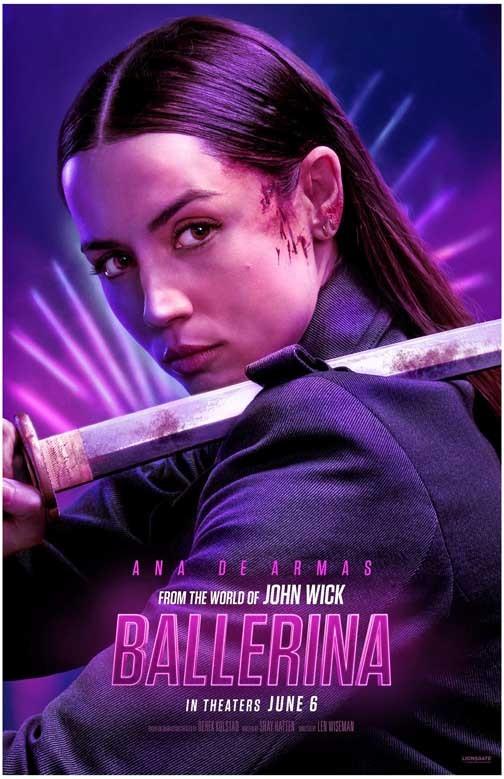 Ana De Armas BALLERINA sword movie poster 11x17 John Wick