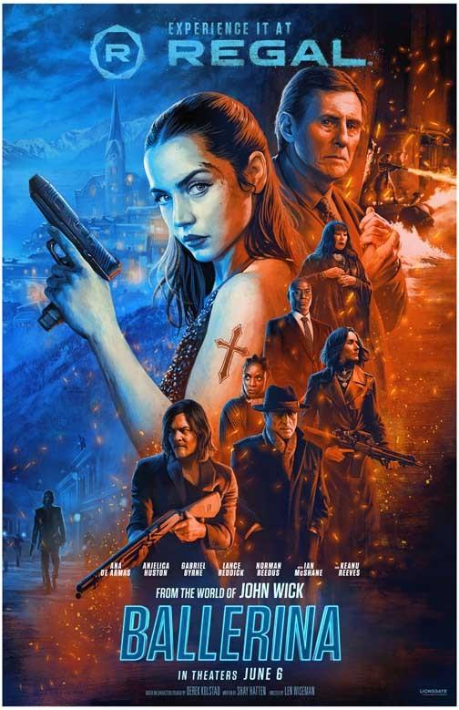 Ana De Armas BALLERINA Keanu Reeves advance movie poster 11x17 Regal John Wick