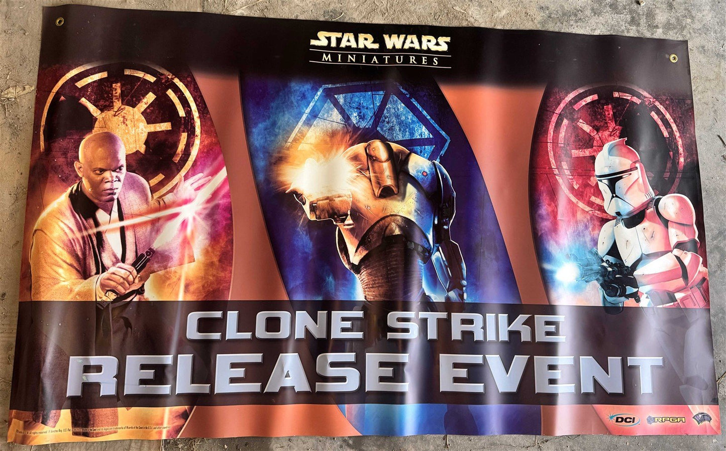 Wizards of the Coast STAR WARS CLONE STRIKE store banner 2005 NEW