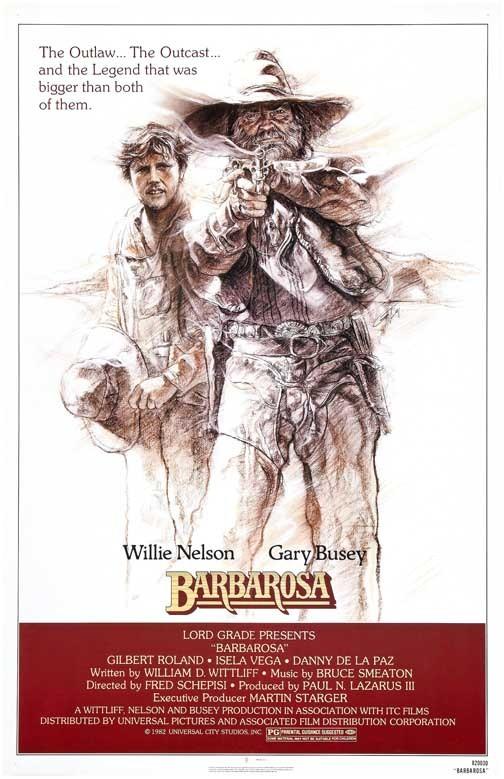 Willie Nelson BARBAROSA Gary Busey movie poster 11x17