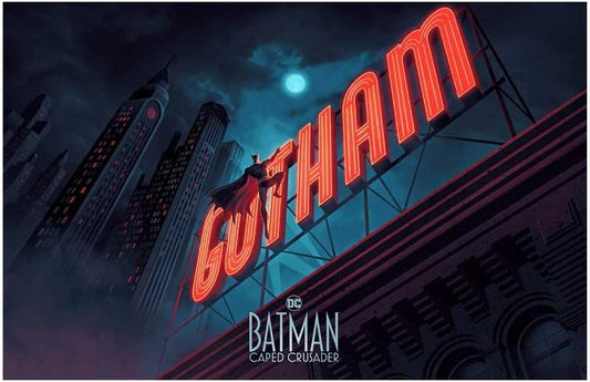 BATMAN CAPED CRUSADER Gotham movie poster 17x11