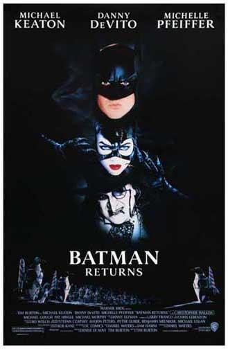 Michael Keaton BATMAN RETURNS Michelle Pfeiffer movie poster 11x17