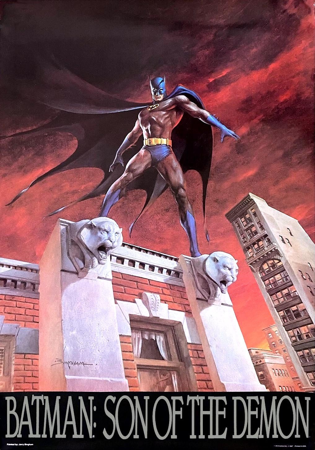 Batman SON OF THE DEMON Jerry Bingham limited edition poster 1987