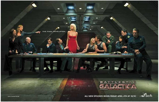 Kate Sackhoff BATTLESTAR GALACTICA Tricia Helfer 'Last Supper' poster 17x11 S4